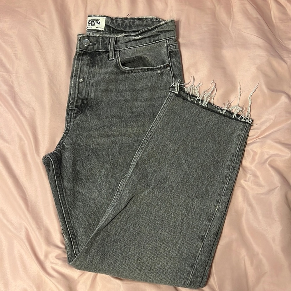 Zara straight leg jeans high waisted